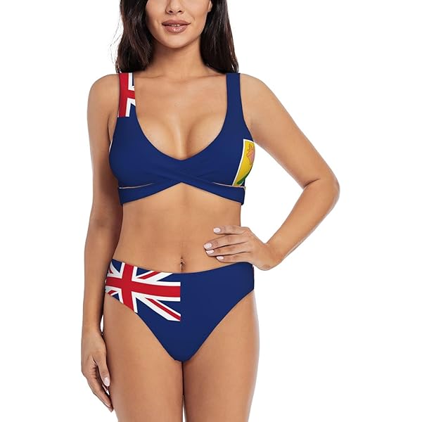 Amazon.com: New Zealand Flag Bikini Sets for Women Swim Top